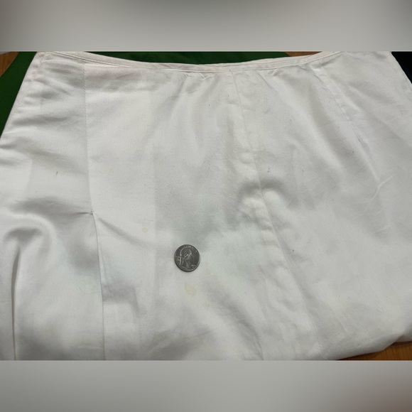 Talbots Ombre Skirt Green White Stripe A Line Pleated Front Skirt Size 8 - Picture 9 of 10